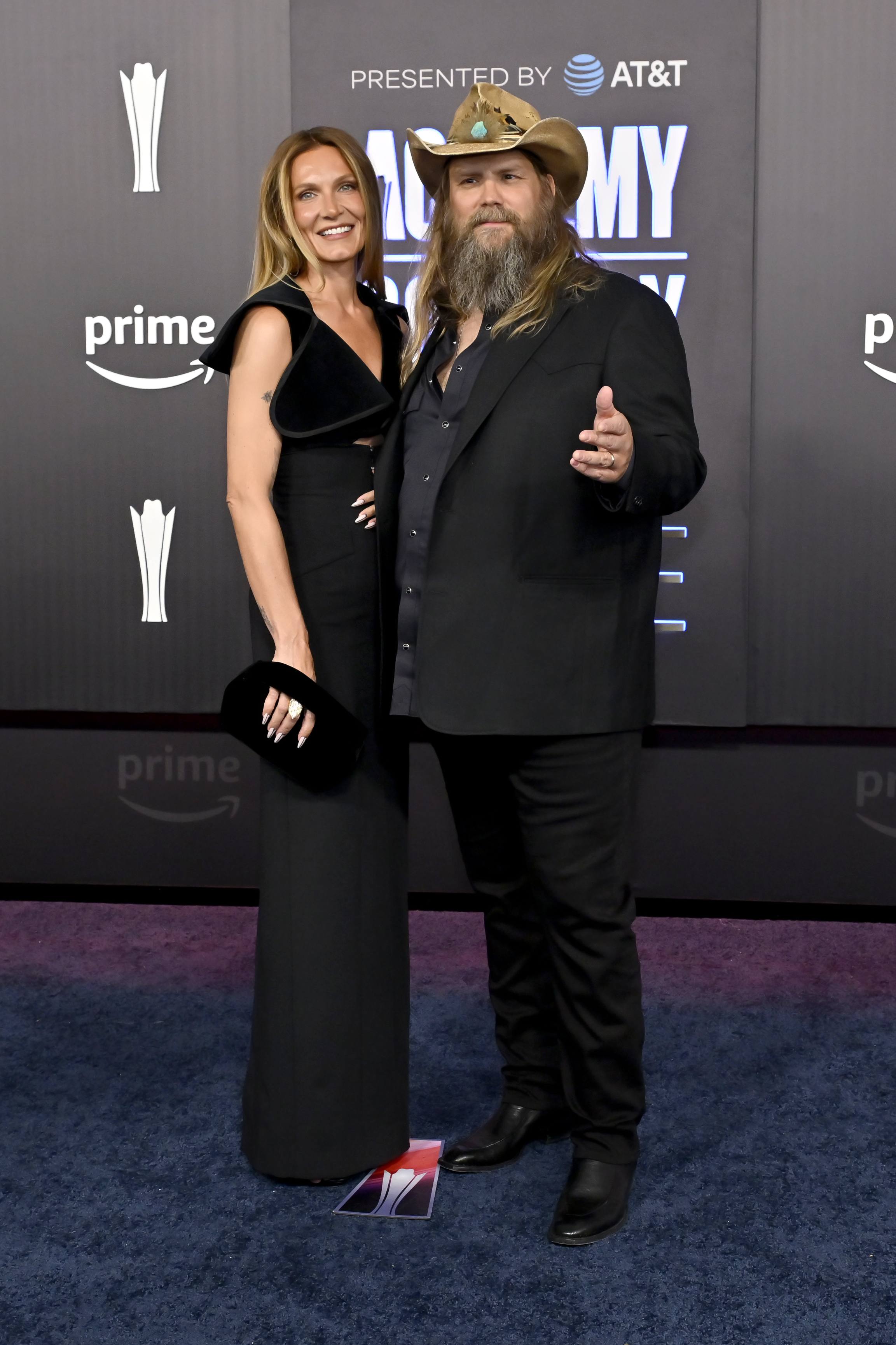 Chris and Morgan Stapleton attend the 61st Academy of Country Music Awards at the MGM Grand Garden Arena in Las Vegas, Nevada 