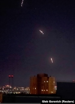 Projectiles from an Oreshnik missile plunge towards Bila Tserkva in the early hours of May 24.