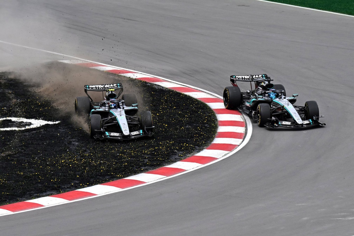 F1 Canadian GP: Russell wins sprint after Antonelli clash