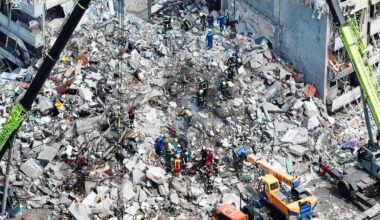 Ukraine says Russia launches "massive and virtually nonstop" strikes on Kyiv, killing at least 12