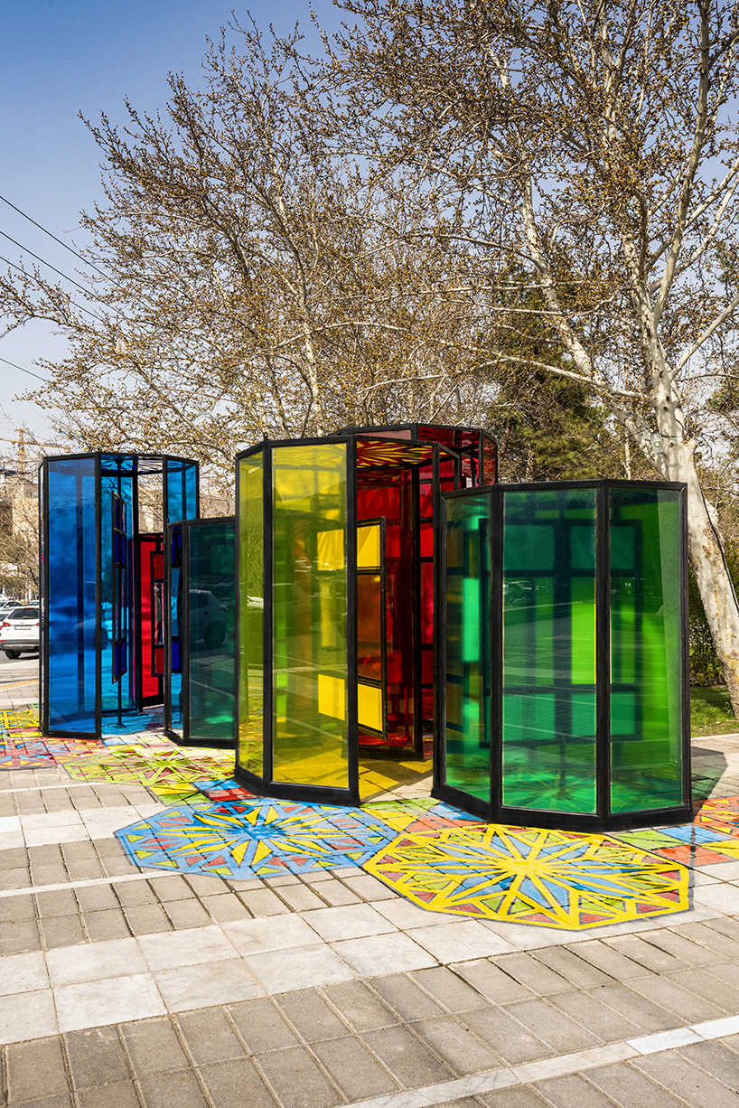 stained glass and mirrored octagons compose an interactive urban maze in iran - 2
