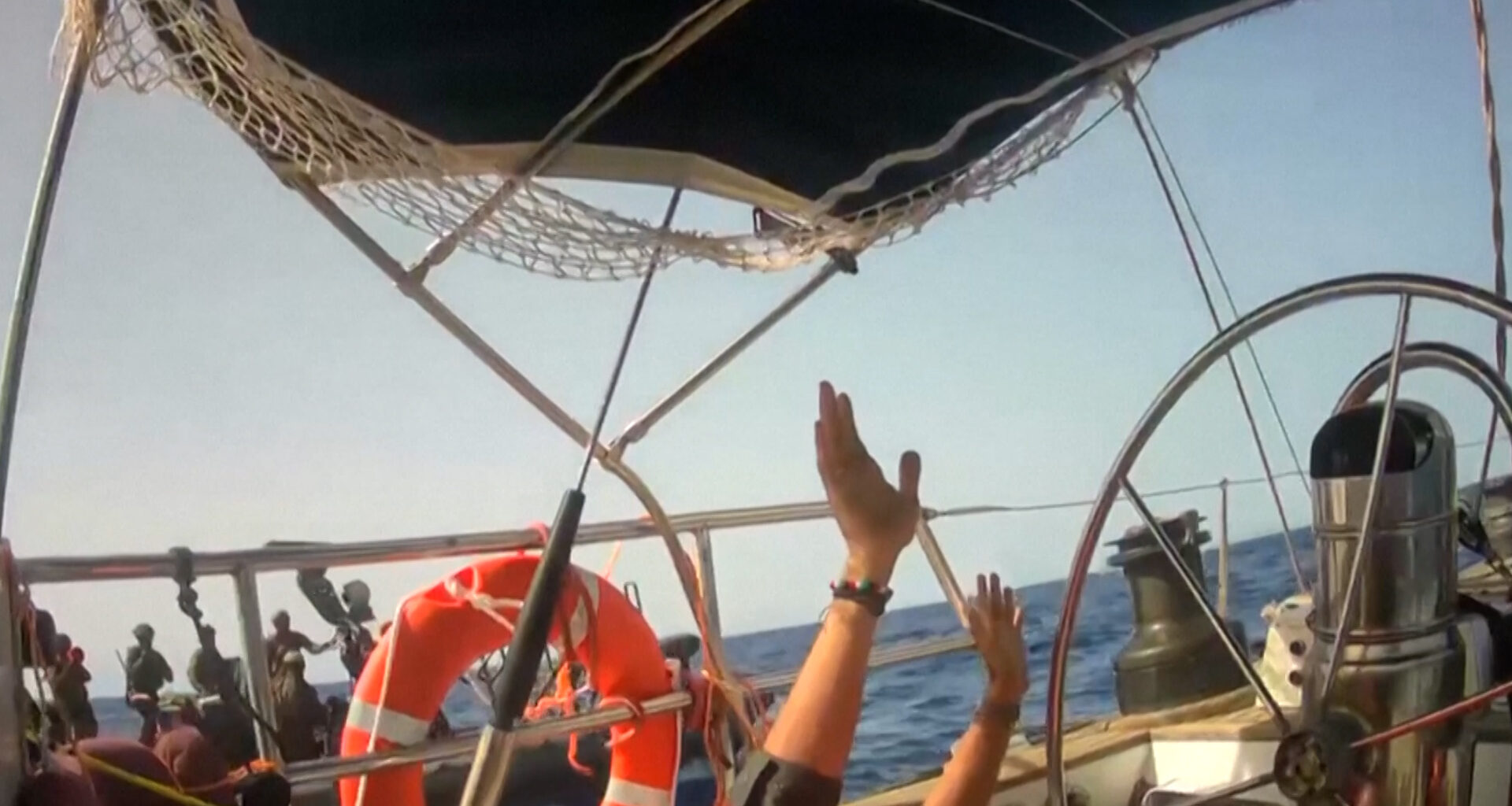 Israeli forces fire ‘rubber bullets’ at activists on Gaza aid flotilla | Israel-Palestine conflict