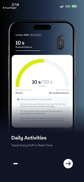 Gudtrip TestFlight app screenshot