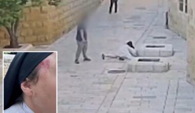 Goon brutalizes defenseless nun in daylight assault in Jerusalem -- as attacks against Christians escalate