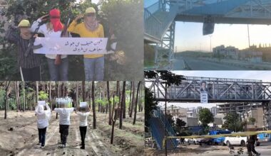 A photo collage illustrating diverse anti-regime activities by MEK Resistance Units in late May 2026