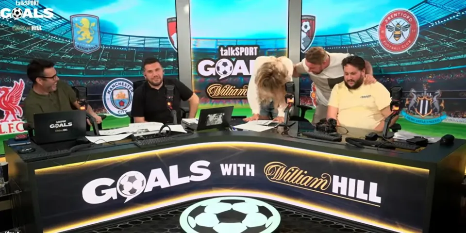 Jamie O'Hara celebrates on talkSPORT Goals