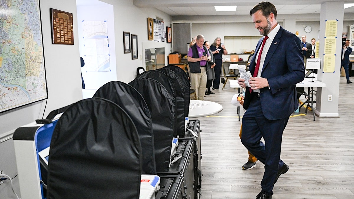 US Vice President JD Vance casting ballot at polling location in Cincinnati, Ohio