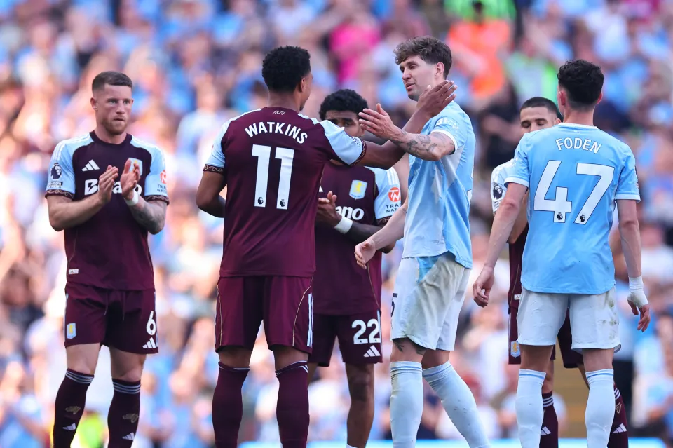 John Stones receives a guard of honour in his final game for Manchester City
