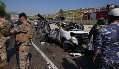 Israeli drone strikes near Beirut kill 4 and southern airstrikes kill at least 13
