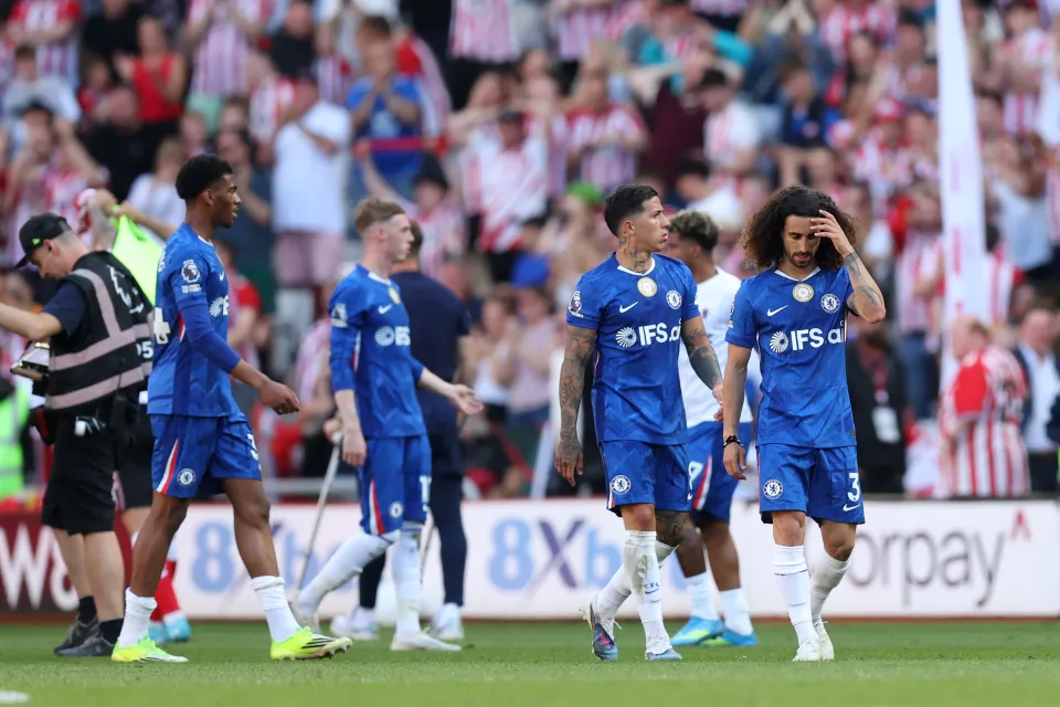 Chelsea during their defeat to Sunderland.
