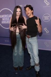 Megan Stalter and Paul W. Downs at The 52nd American Music Awards held at the MGM Grand Garden Arena on May 25, 2026 in Las Vegas, Nevada.