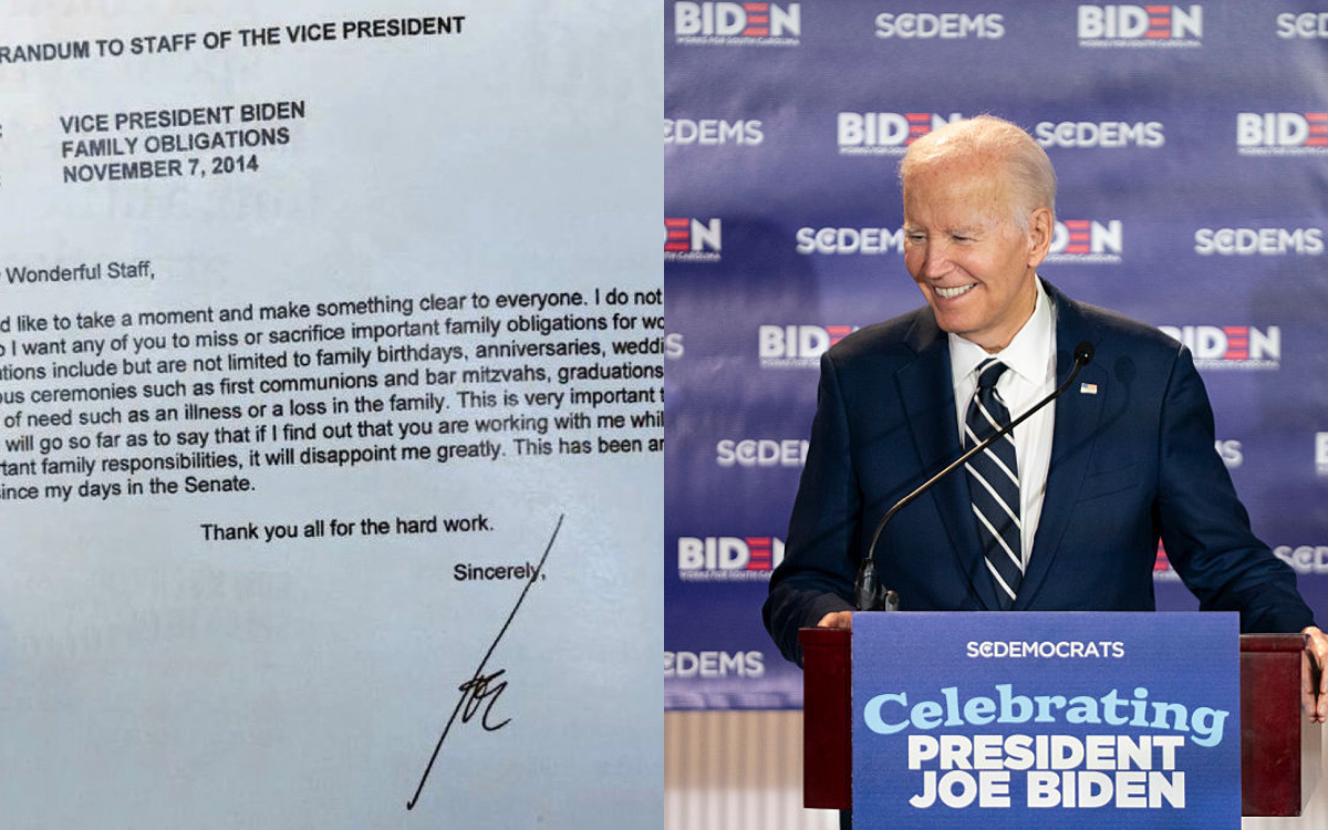 Joe Biden Memo Resurfaces After Trump Misses Son’s Wedding