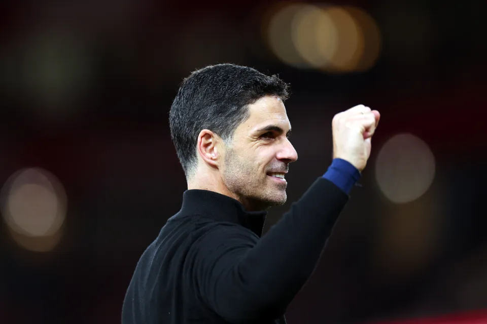Mikel Arteta Manager / Head Coach of Arsenal celebrates after the Premier League match between Arsenal and Burnley