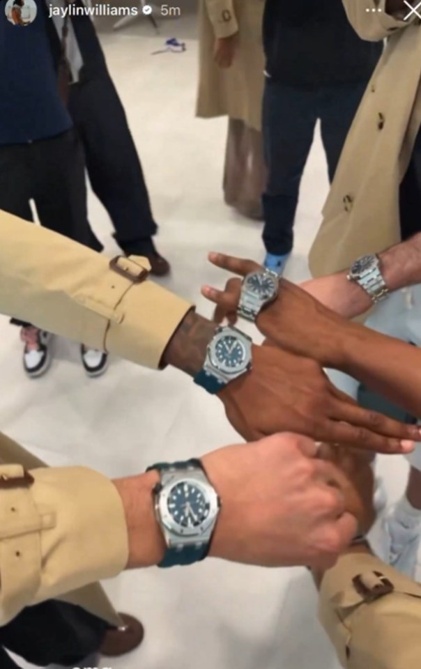 NBA star Jaylin Williams shows off the Audemars Piguet watch gifted to Thunder stars by MVP Shai Gilgeous-Alexander