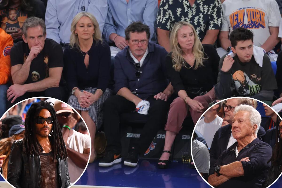 Lenny Kravitz, Dustin Hoffman headline A-list stars taking in Knicks-Cavaliers Game 1 at MSG