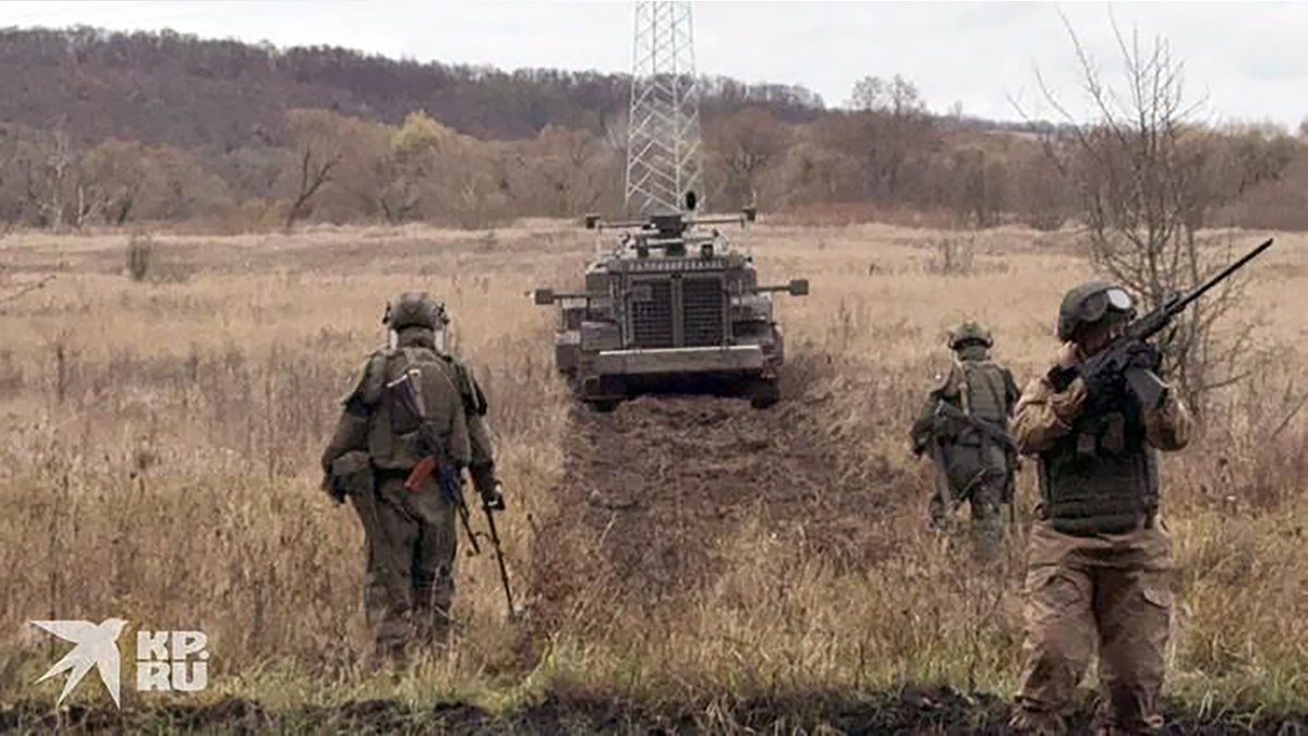North Korean troops sweeping minefields in the Kursk region