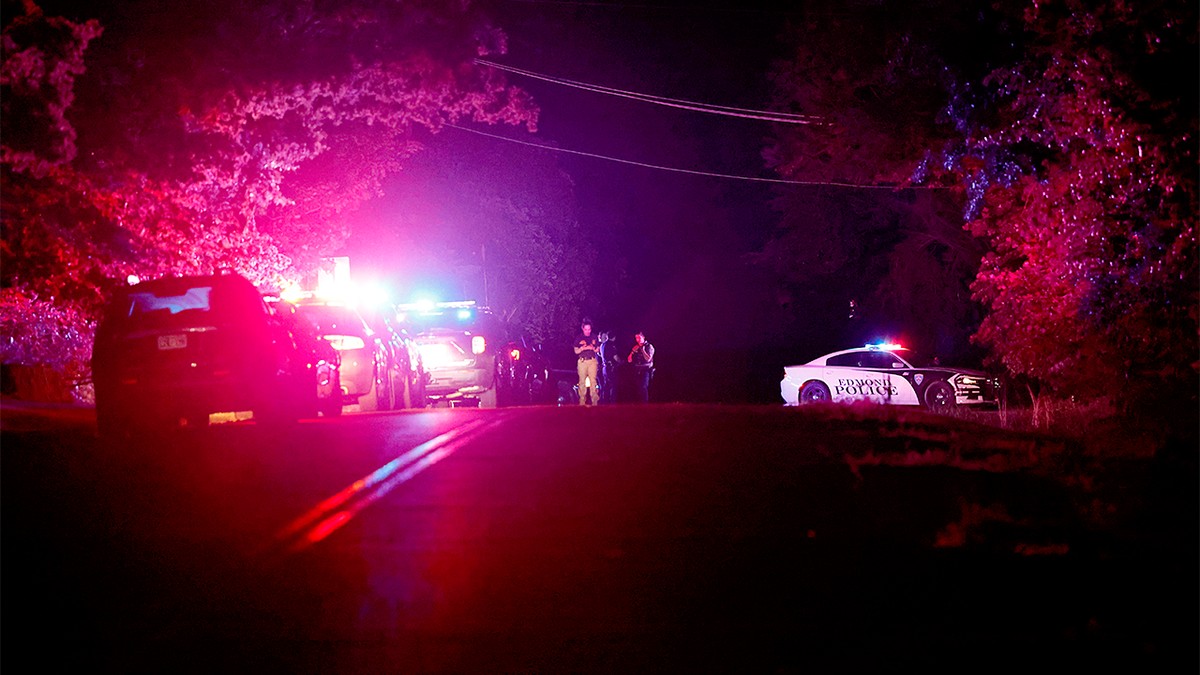 Police block off streets after a shooting