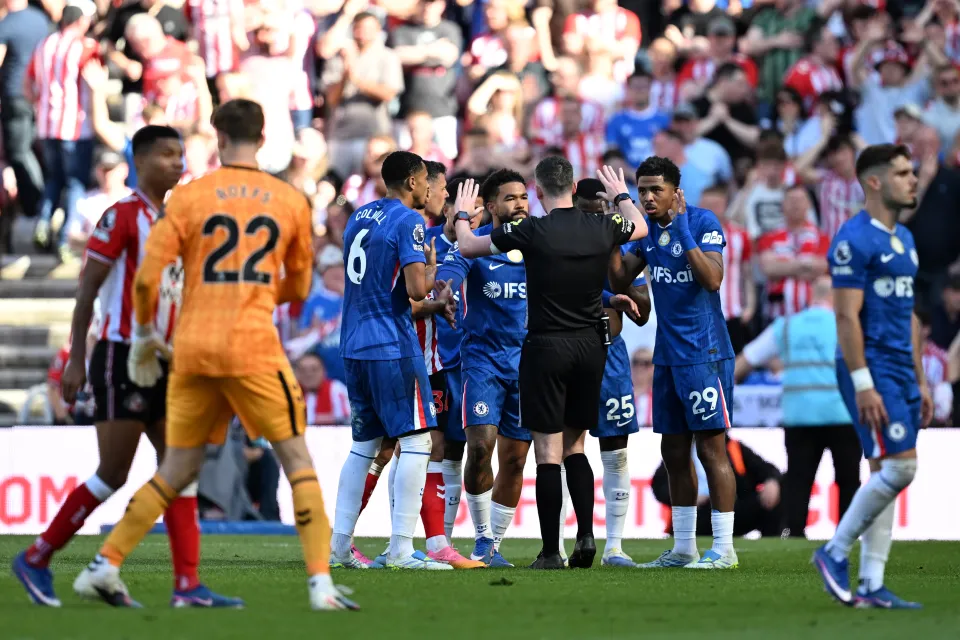 Chelsea during their defeat to Sunderland.