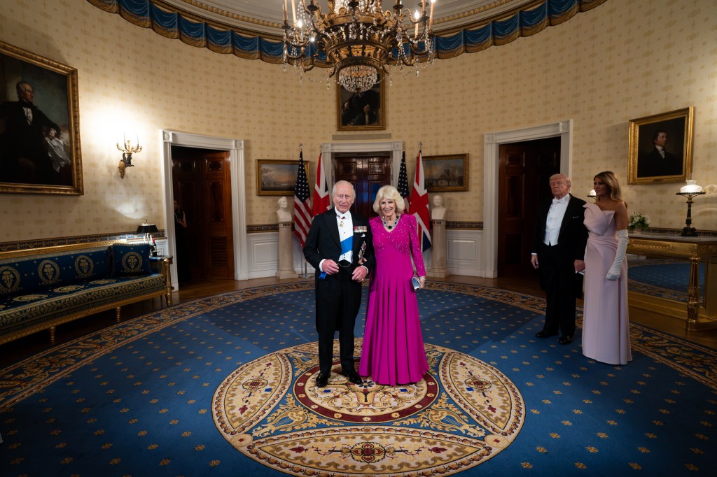 President Donald J. Trump and First Lady Melania Trump host a State Dinner for King Charles III and Queen Camilla of the United Kingdom, Tuesday, April 28, 2026, in the East Room of the White House. (Official White House Photo by Andrea Hanks)