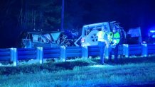 Route 1 northbound is closed in Saugus, Massachusetts, Wednesday morning due to a crash, MassDOT said on May 6, 2026.