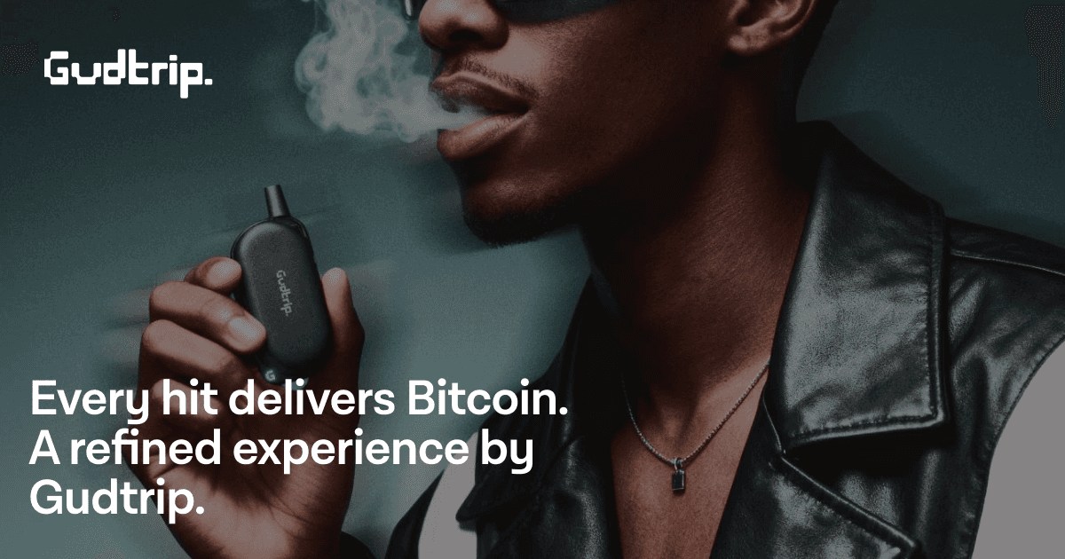 An ad for the Gudtrip vape