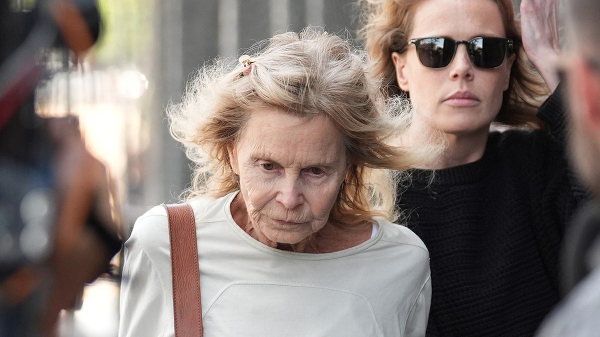 Suzanne Morrison leaving court after sentencing in Los Angeles