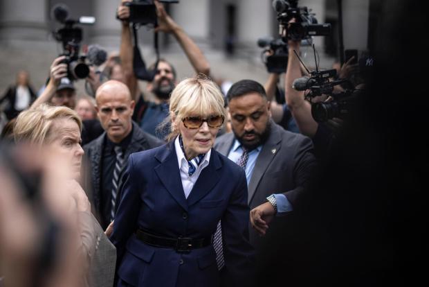 Author E. Jean Carroll leaves the Thurgood Marshall U.S. Courthouse in lower Manhattan, Sept. 6, 2024. (Dave Sanders/The New York Times)