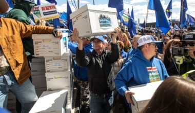 Alberta separatists share signatures for a vote on leaving Canada