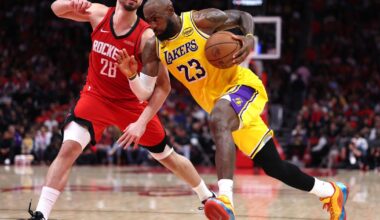 LeBron James leads Lakers' rout of Rockets to close out series