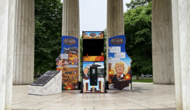 Iran war video games placed at DC War Memorial by Secret Handshake