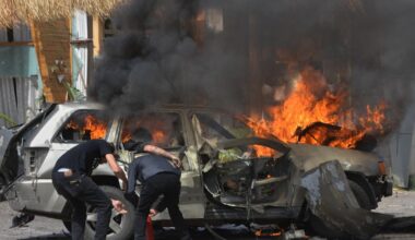 Israeli drone strikes on vehicles in Lebanon kill 12 people, including 2 children