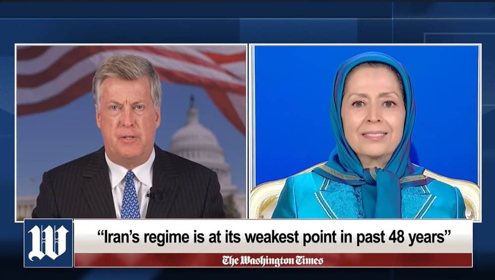 NCRI President-elect Mrs. Maryam Rajavi speaks to the Washington Times host Tim Constantine — May 2026