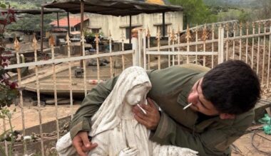 IDF soldier filmed placing cigarette into statue of Virgin Mary in south Lebanon - Haaretz