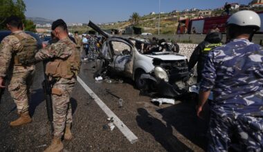 Israeli drone strikes near Beirut kill 4 and southern airstrikes kill at least 13