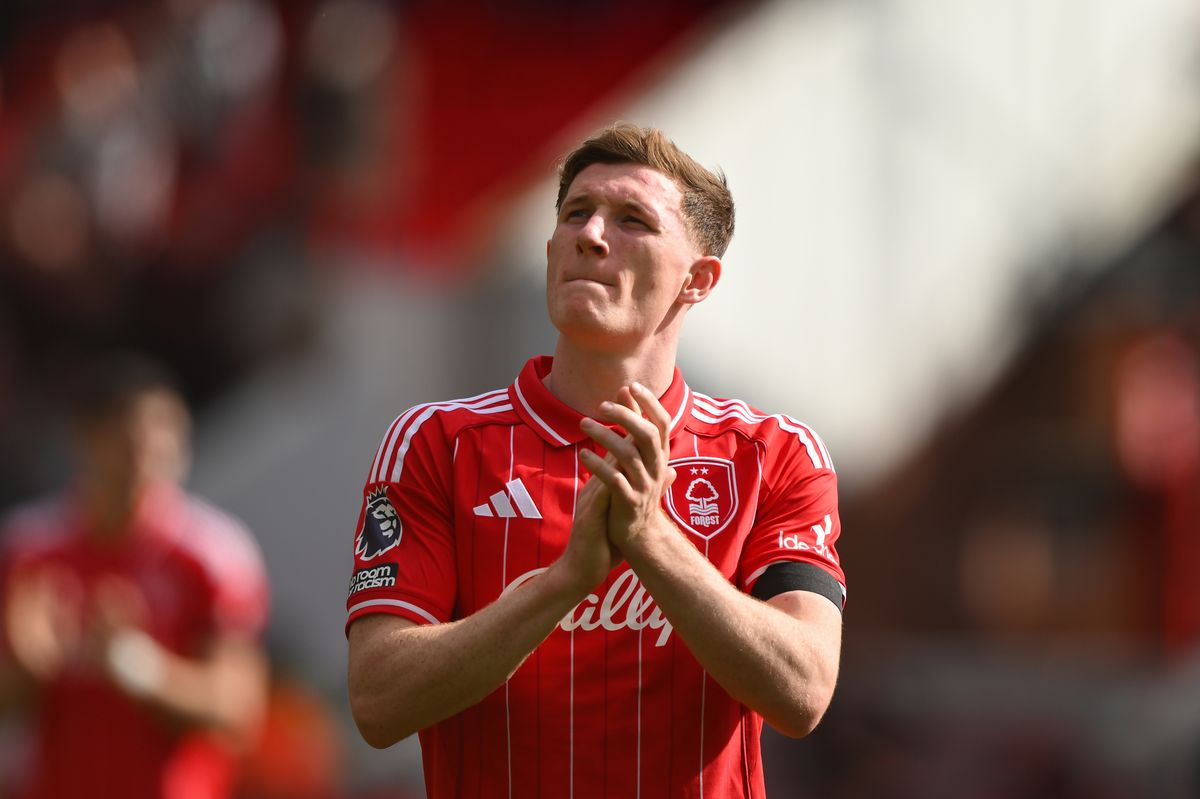 Elliot Anderson after a Nottingham Forest game
