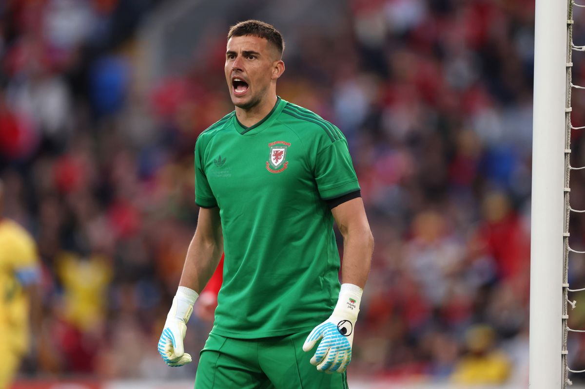 Karl Darlow playing for Wales