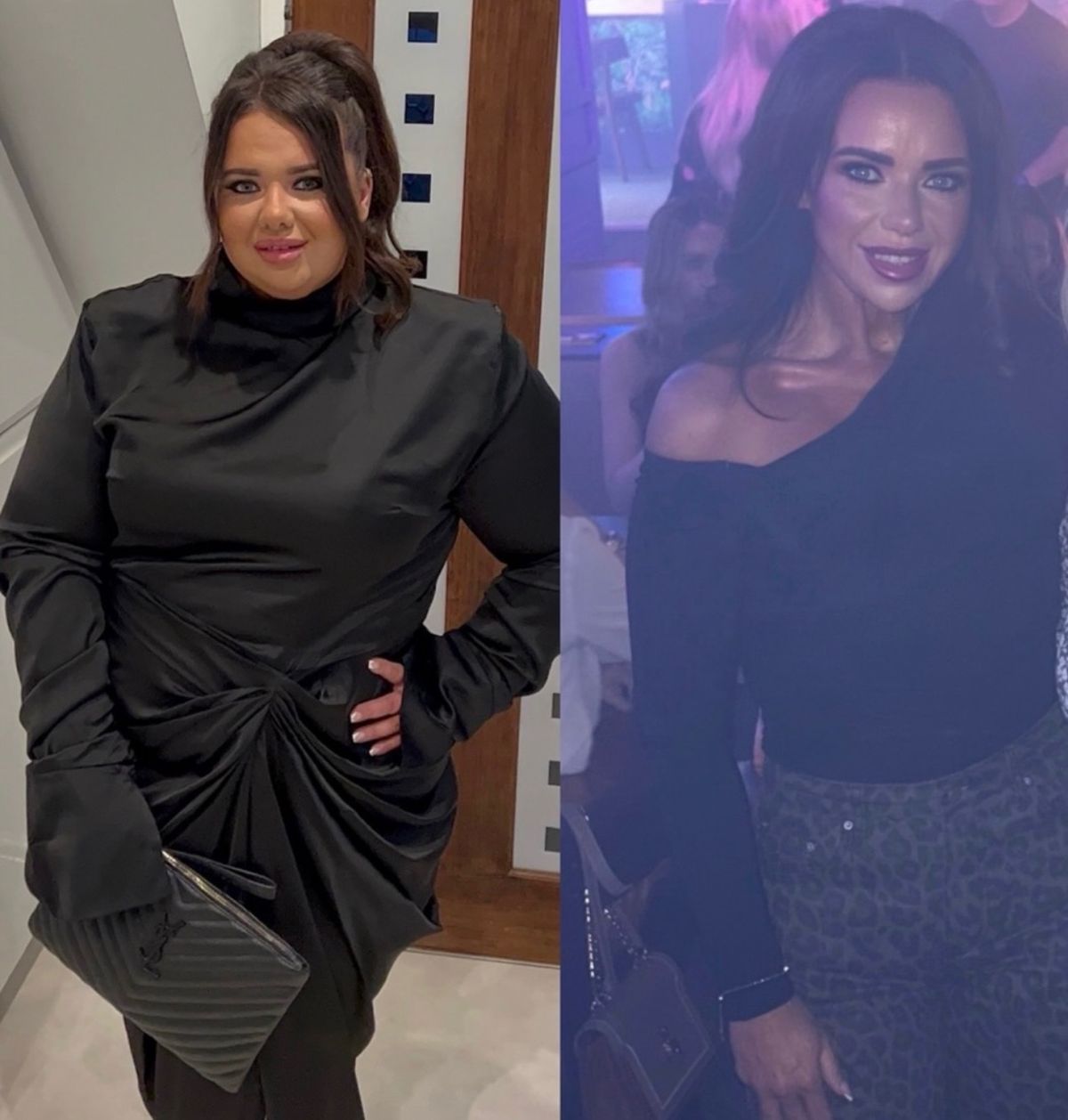 Hayley before and after she lost 12 st