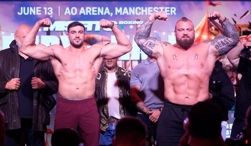Tommy Fury and Eddie Hall face off