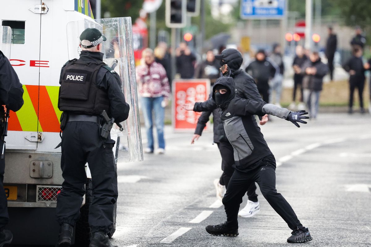 Riots broke out after protests in Belfast on Tuesday