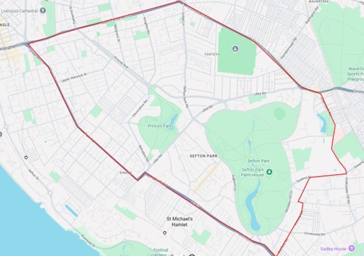 The order cover the area bounded in the map and includes is Upper Parliament Street, Smithtown , Road, Greenbank Road, Greenbank Road, North Mossley Hill Road, Queens Drive, Aigburth Vale, Carnatic Road, Victoria Road, Ashfield Road, Aigburth Road, Park Road, Park Place and St James Place