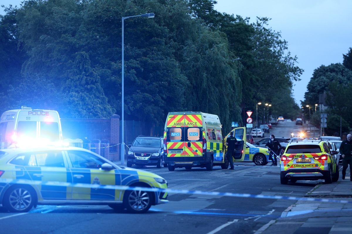 Merseyside Police and NWAS on Selbourne Street in Toxteth on June 3