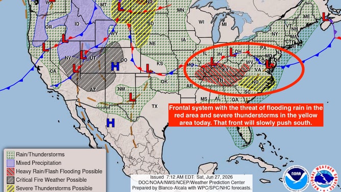 A look at the frontal system.
