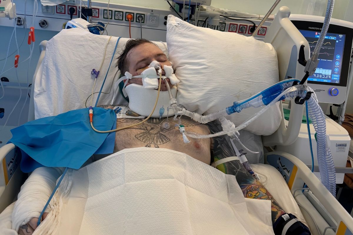 Lewis Quinn in hospital in Greece