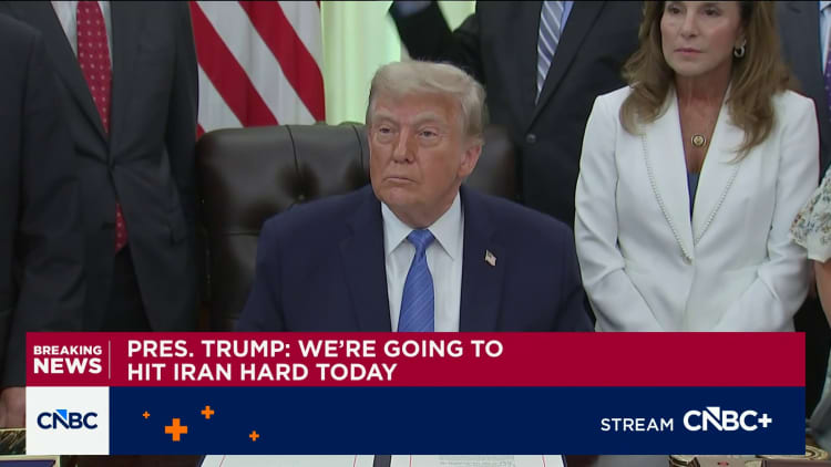 President Trump: We're going to hit Iran hard today