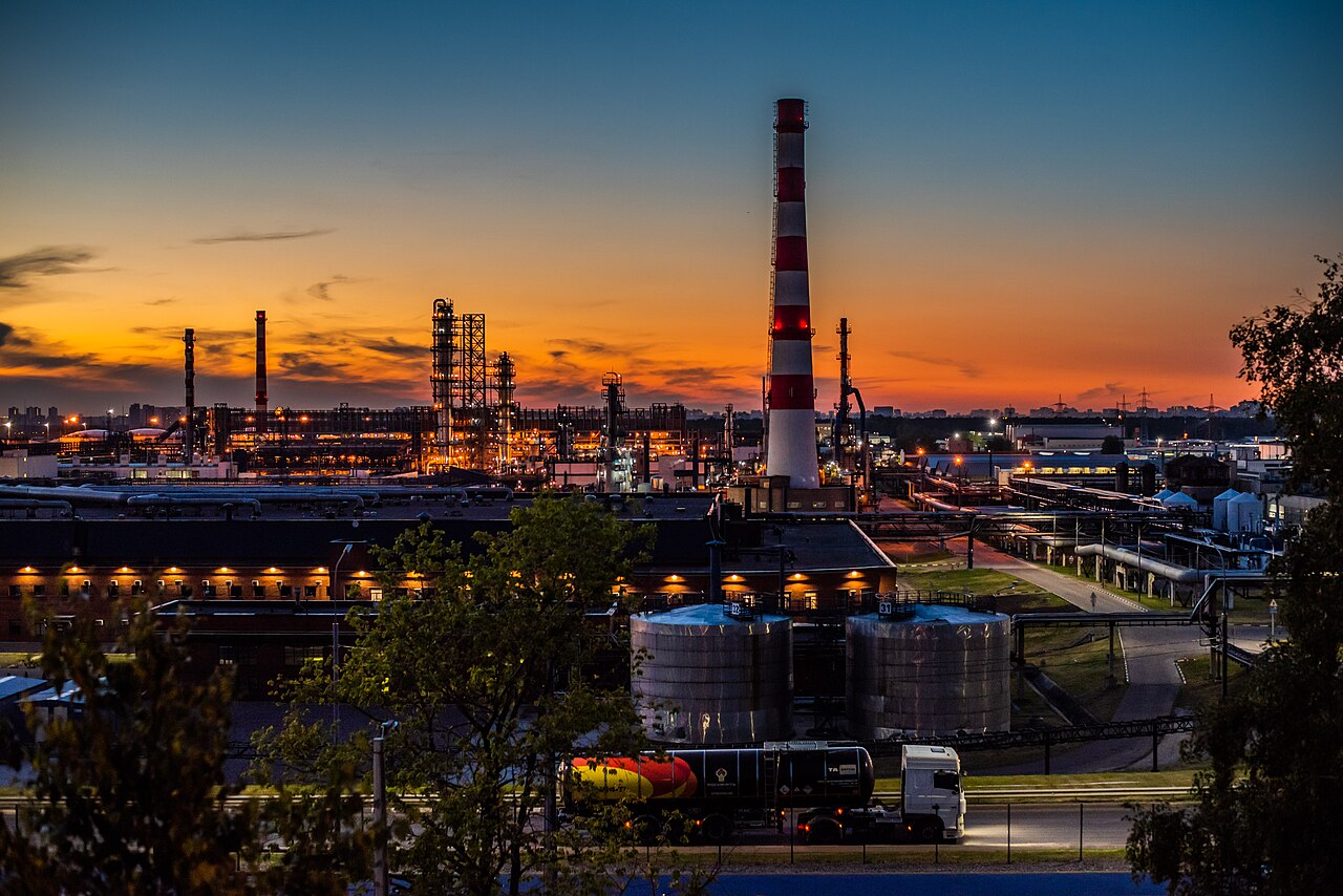 An oil refinery in Moscow.