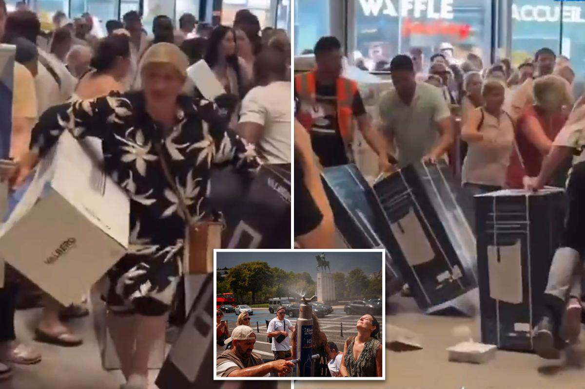 France heat wave sparks air conditioner frenzy as shoppers clash in wild video