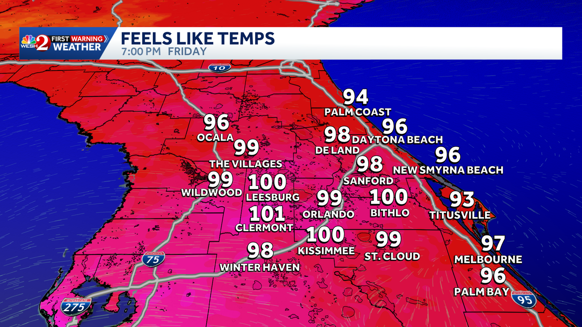 Heat advisories issued, strong storms possible in Central Florida