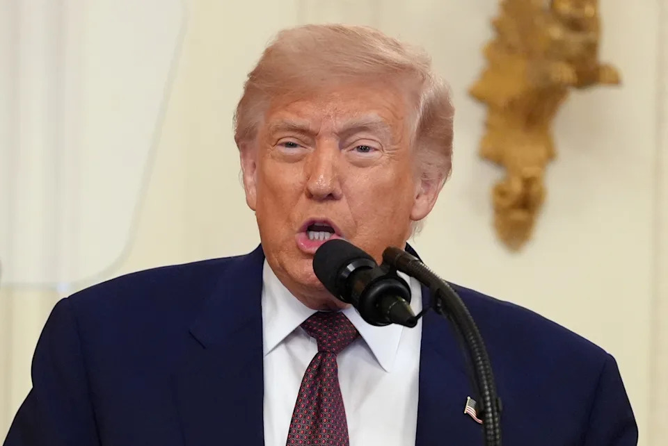 Jacquelyn Martin/AP Photo - PHOTO: President Donald Trump speaks during a Medal of Honor ceremony in the East Room of the White House, June 18, 2026, in Washington.