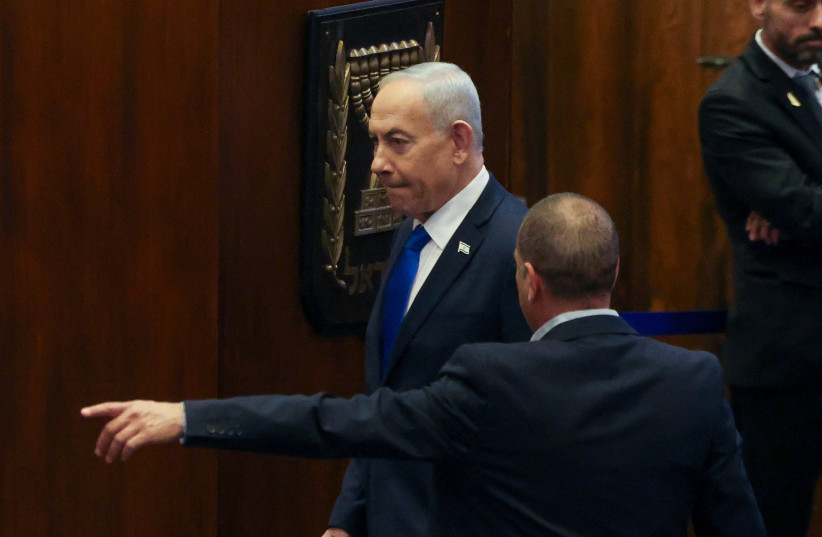 Israeli Prime Minister Benjamin Netanyahu attends a vote to elect Israel's next state comptroller at the Knesset, Israel's parliament, in Jerusalem, June 3, 2026.