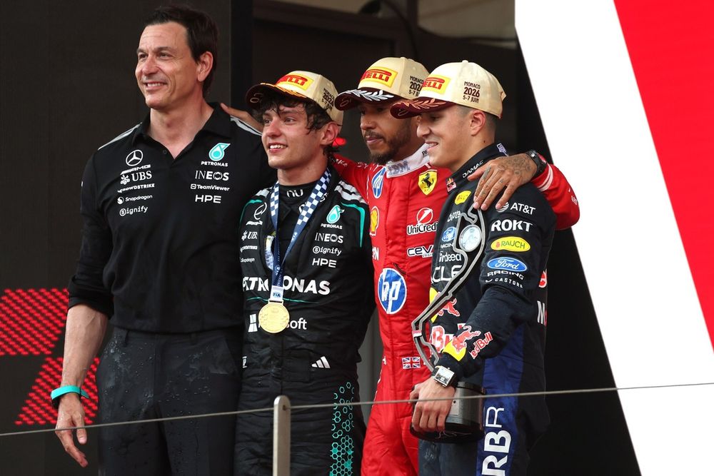Andrea Kimi Antonelli, Mercedes, Lewis Hamilton, Ferrari, Isack Hadjar, Red Bull Racing, Toto Wolff, Mercedes